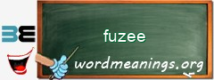 WordMeaning blackboard for fuzee